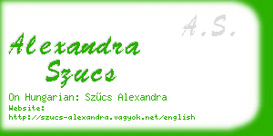 alexandra szucs business card